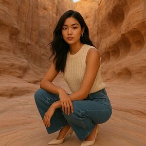 Evan Picone Cable Knit Tank Top